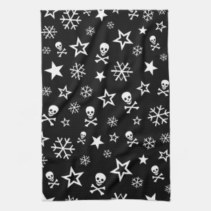 Skulls and Snowflakes Towel