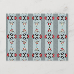 Skulls and spiders postcard