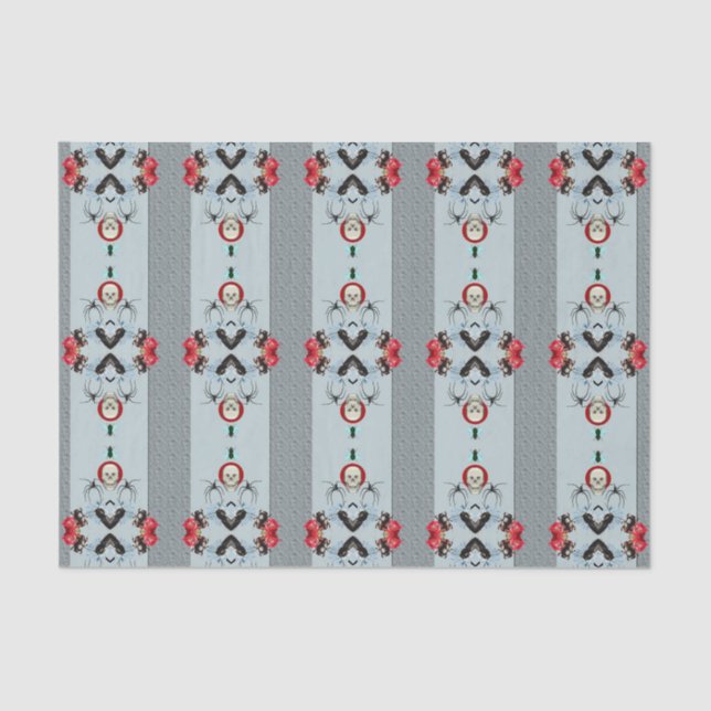 Skulls and spiders tissue paper (Front)