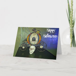 Skulls and Spiderwebs Halloween Card