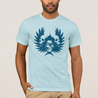 Skulls and Wing - Blue T-Shirt