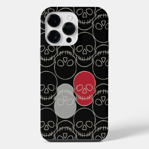 Skulls - Bat Black and Bone White iPhone 14 Pro Max Case