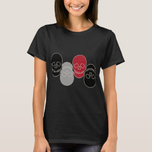 Skulls - Bat Black and Bone White T-Shirt