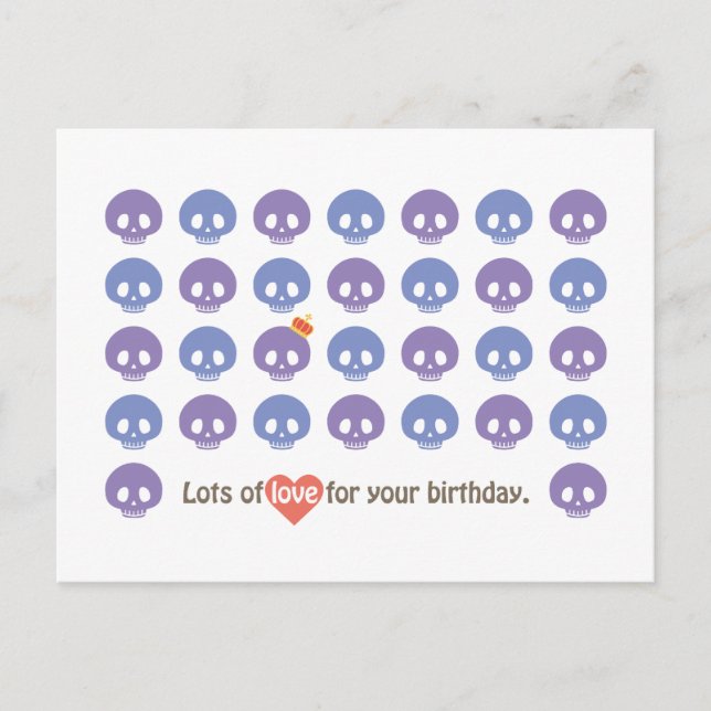 SKULL'S BIRTHDAY POSTCARD (Front)
