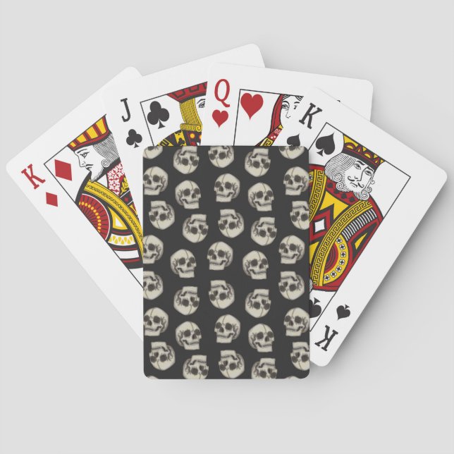 Skulls - Black Playing Cards (Back)