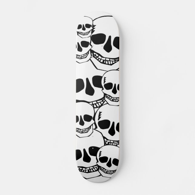 Skulls black skateboard deck (Front)