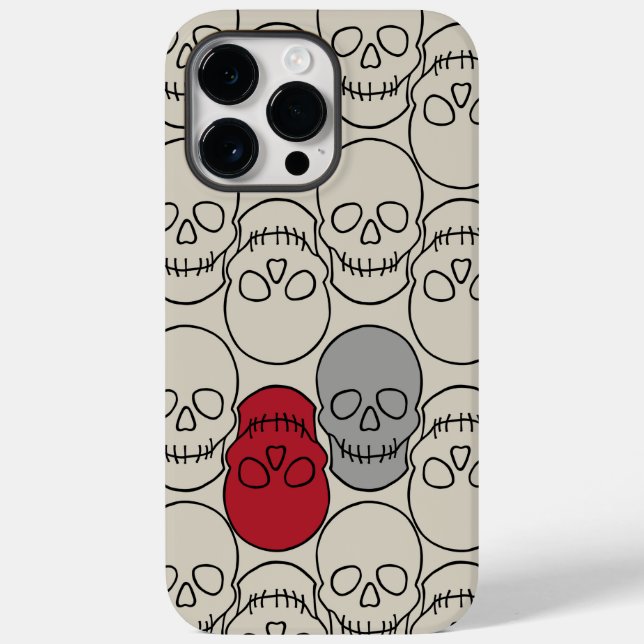 Skulls - Bone White and Bat Black Case-Mate iPhone Case (Back)