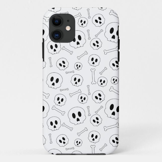 Skulls & Bones Halloween Pattern  Case-Mate iPhone Case (Back)
