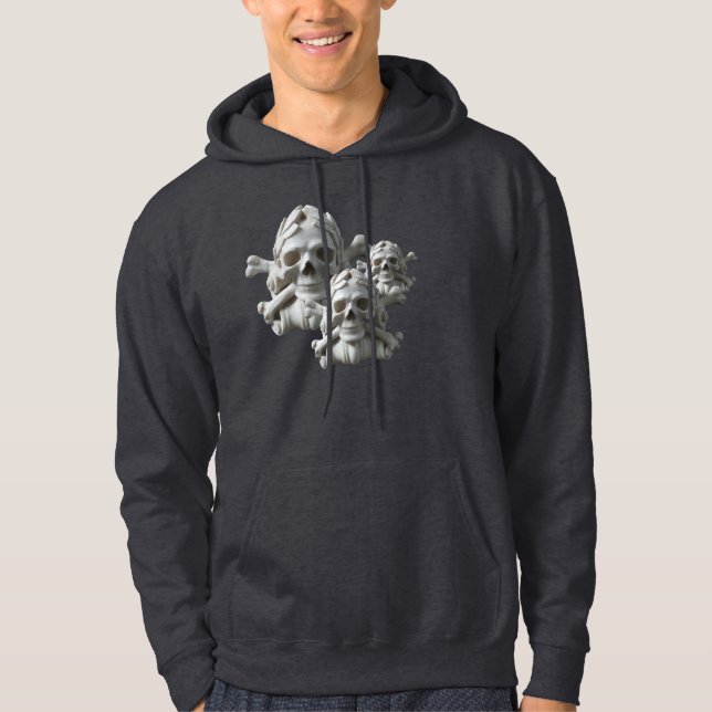 Skulls & Bones Pirate Skeleton Hooded Sweatshirt (Front)