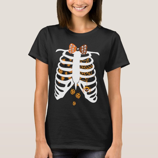 Skulls Bow Tie Skeleton Xray Rib Cage  Kids Adults T-Shirt (Front)