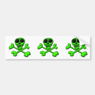 skulls bumper sticker