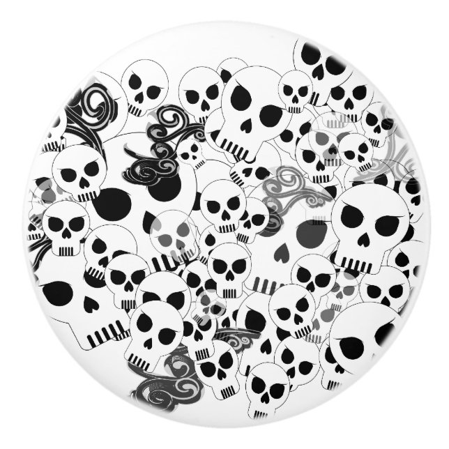 Skulls Ceramic Knob (Front)