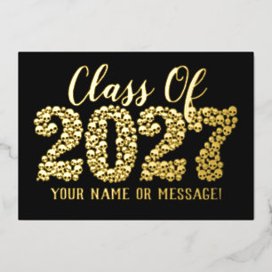 Skulls Class Of 2027 Foil Holiday Card