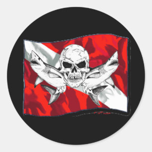 Skulls Collection by DiversDen Classic Round Sticker