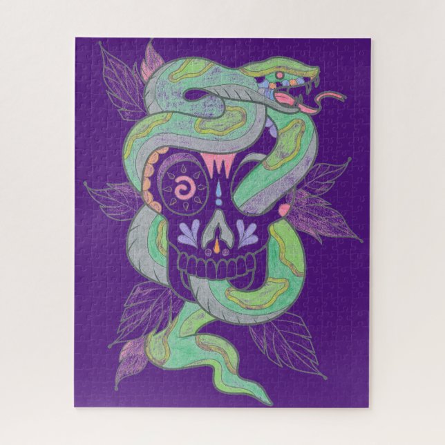 Skulls Coloured Pencil IT8 Colour Puzzle (Vertical)