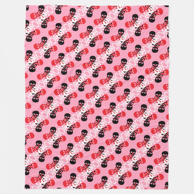 Skulls & Crossbones Fleece Blanket (Front)