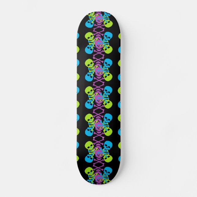 Skulls & Crossbones Pattern Skateboard (Front)
