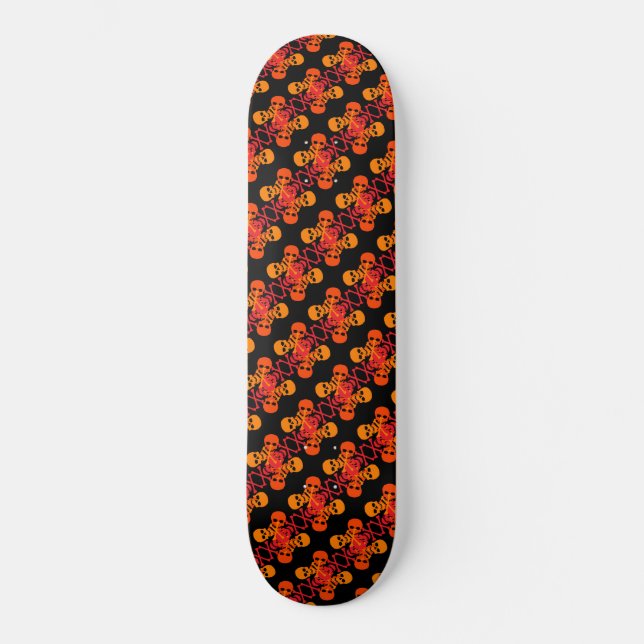 Skulls & Crossbones Pattern Skateboard (Front)