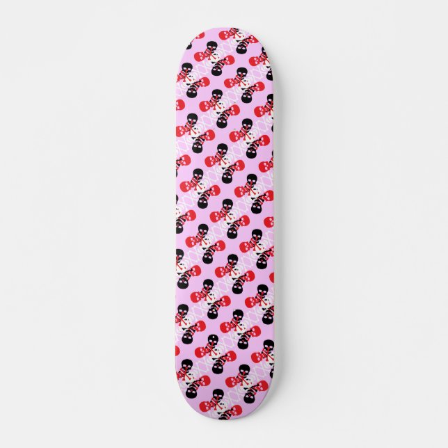 Skulls & Crossbones Pattern Skateboard (Front)