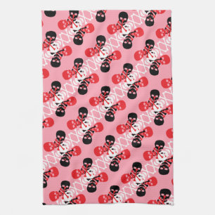 Skulls & Crossbones Pattern Tea Towel