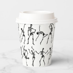 Skulls dancing  paper cups