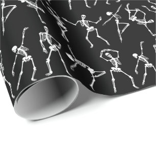 Skulls dancing  wrapping paper