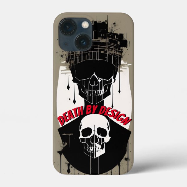 Skulls death by design black white red dripping Case-Mate iPhone case (Back)