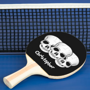 Skulls Design Ping Pong Paddle