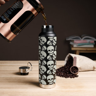 Skulls Design Water Bottle