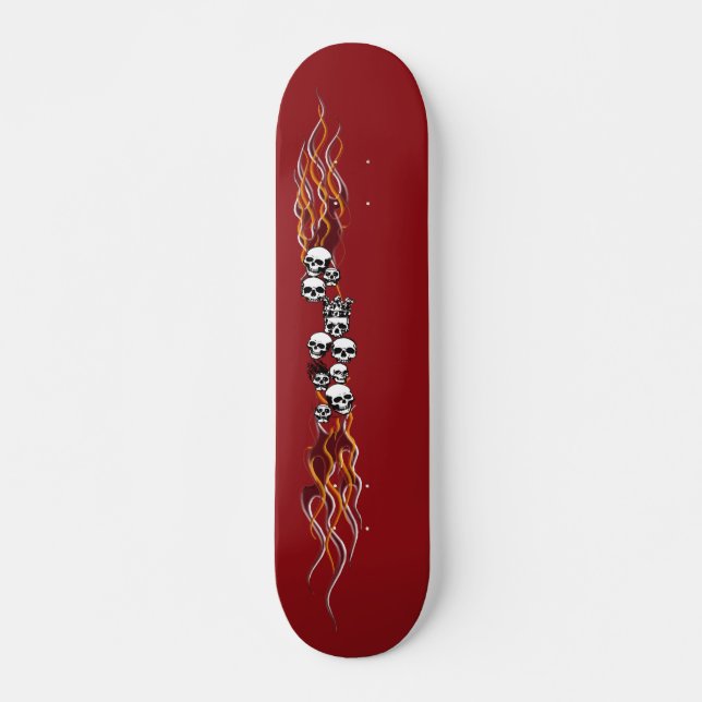 Skulls Flames R Skateboard (Front)