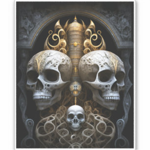 Skulls Gothic Horror Goth Surreal Art