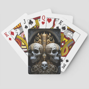 Skulls Gothic Horror Goth Surreal Art Playing Cards