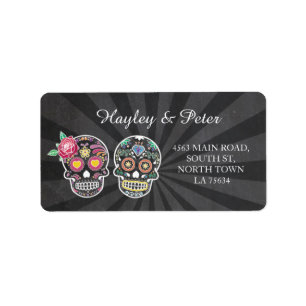 Skulls Halloween Address Labels Stickers Wedding