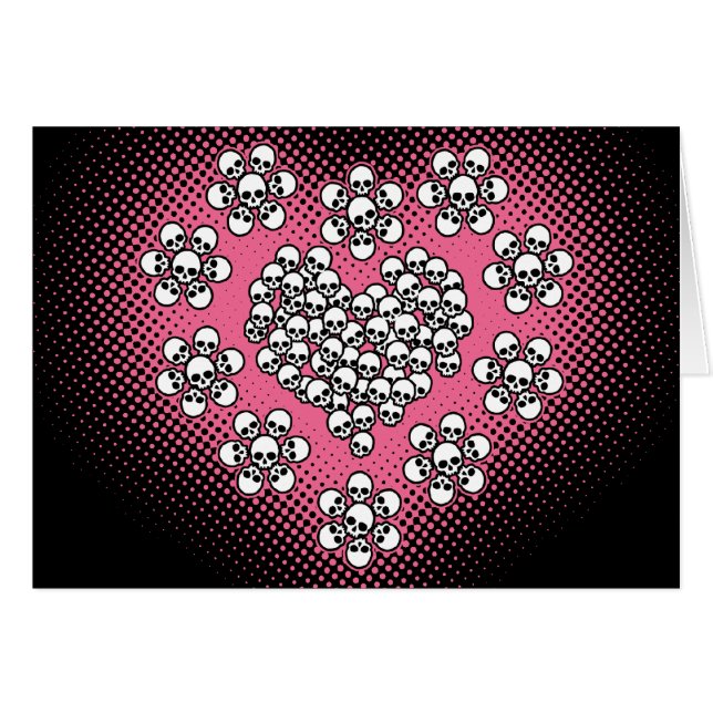 Skulls Heart and Flower (Front Horizontal)