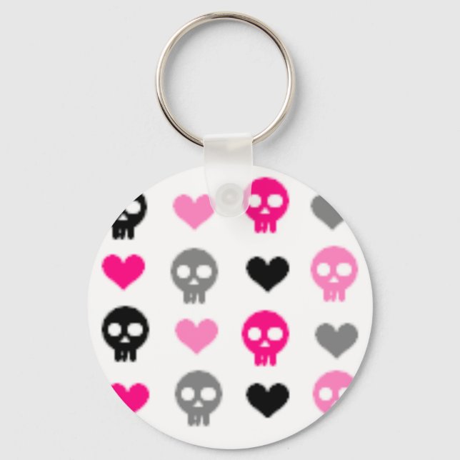 Skulls & Hearts Keychain (Front)