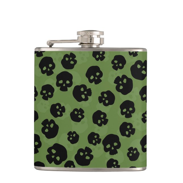 Skulls Hip Flask (Front)