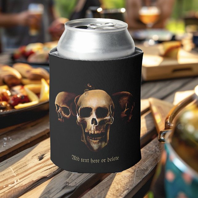 Skulls Human Black Can Cooler (Creator Uploaded)