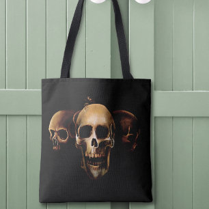 Skulls Human Black Tote Bag