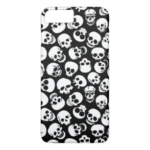 Skulls in Black Background Pattern iPhone 8 Plus/7 Plus Case