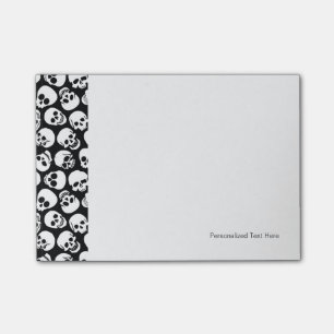 Skulls in Black Background Pattern Post-it Notes