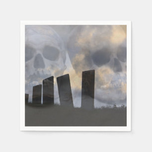 Skulls In Graveyard Napkin