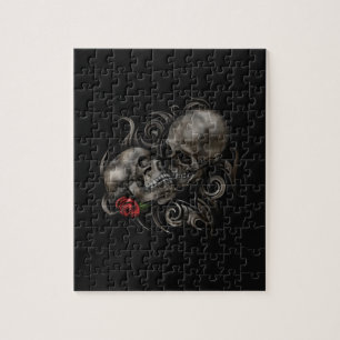 Skulls in Love Jigsaw Puzzle