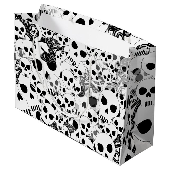 Skulls Large Gift Bag (Back Angled)