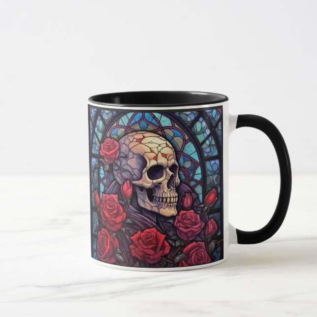 Skulls Looking Outward Coffee Mug (Right)