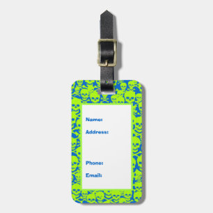 Skulls Luggage Tag