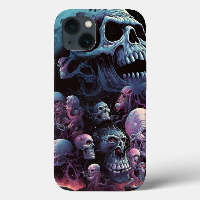 Skulls Monsters Horror Art Case-Mate iPhone Case (Back)