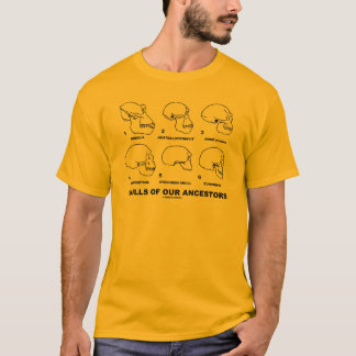Skulls Of Our Ancestors (Six Skulls Evolution) T-Shirt