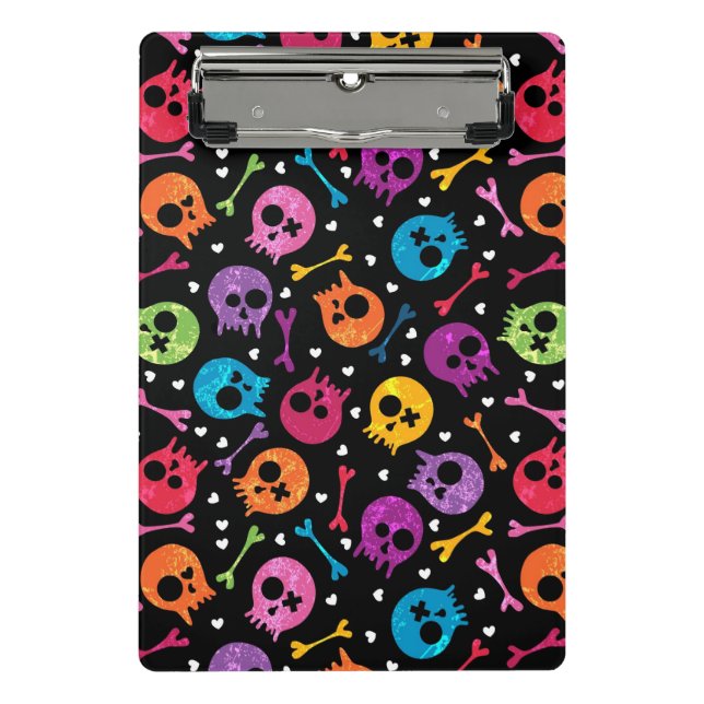 Skulls pattern 2 mini clipboard (Front)