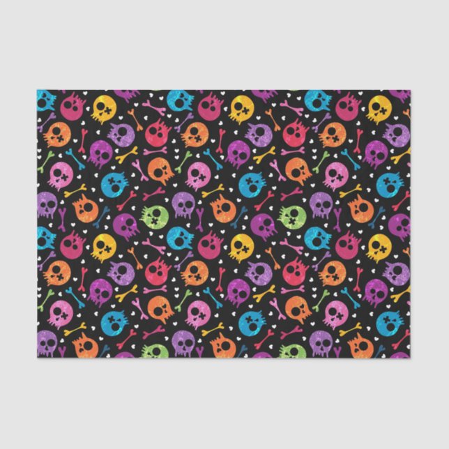 Skulls pattern 2 tissue paper (Front)