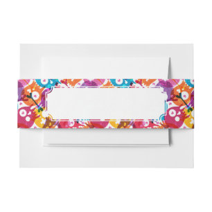Skulls pattern 3 invitation belly band